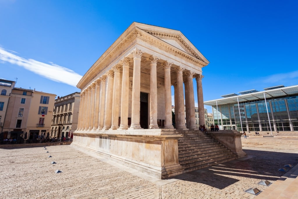 Well-preserved Maison Carrée in Nîmes
