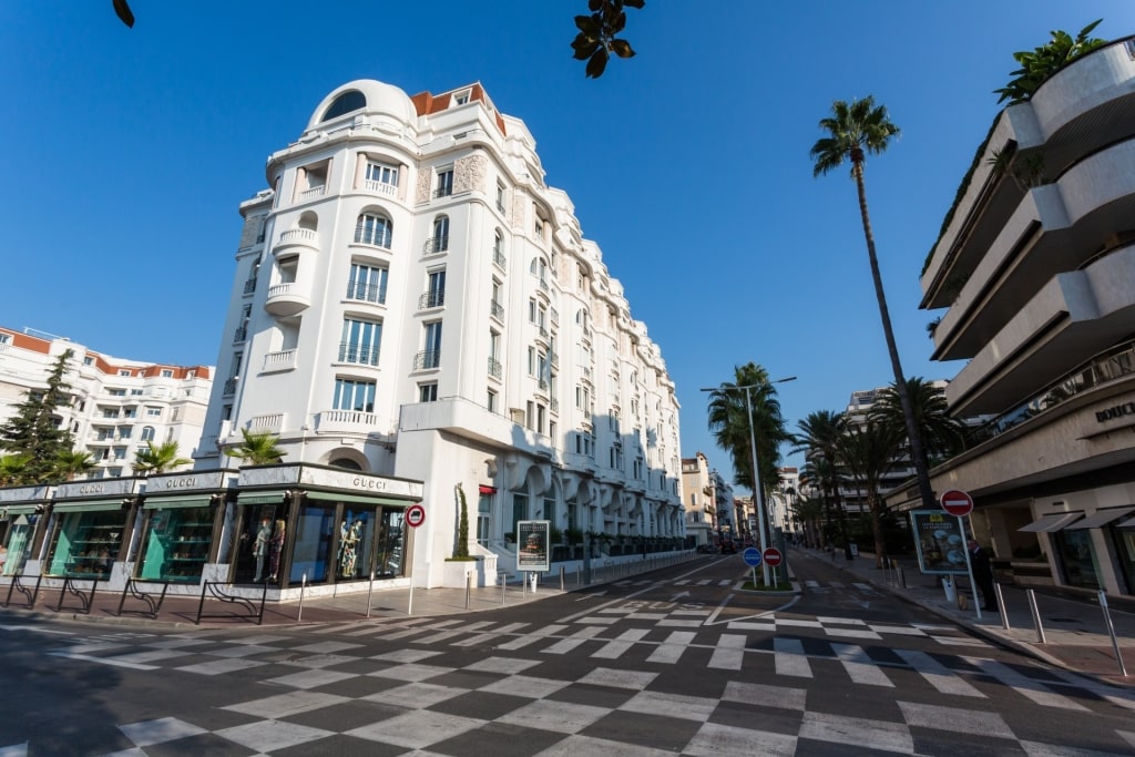 Elegant street of Boulevard de la Croisette, Cannes