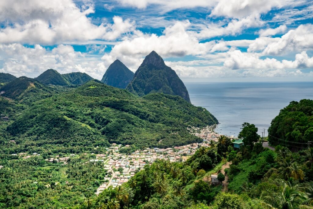 Beautiful landscape of St. Lucia