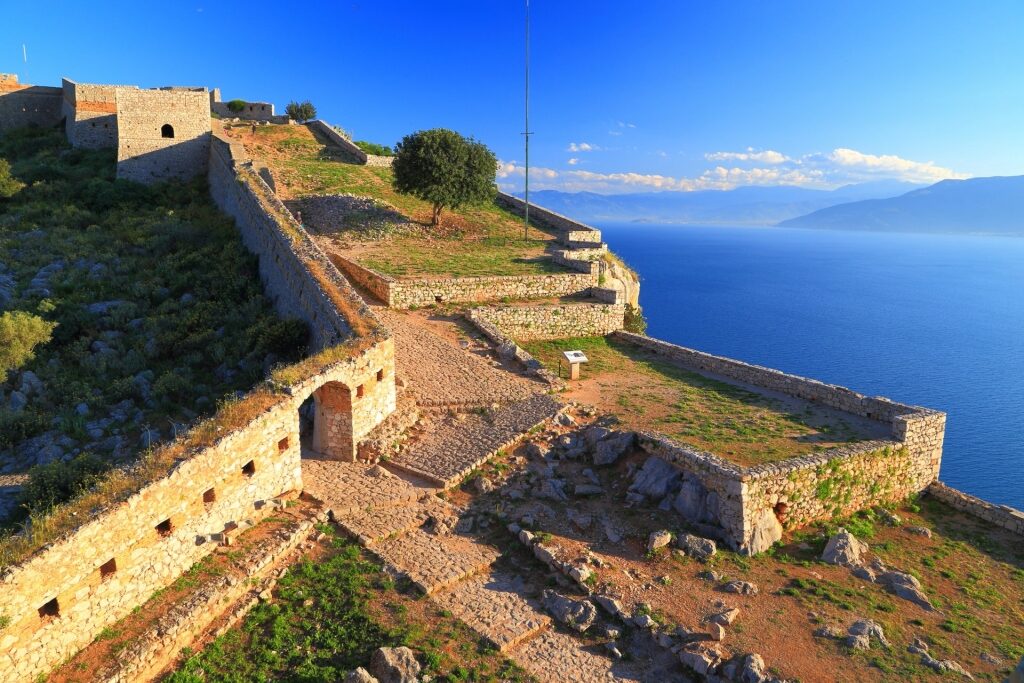 Historic Palamidi Fortress with view of the sea