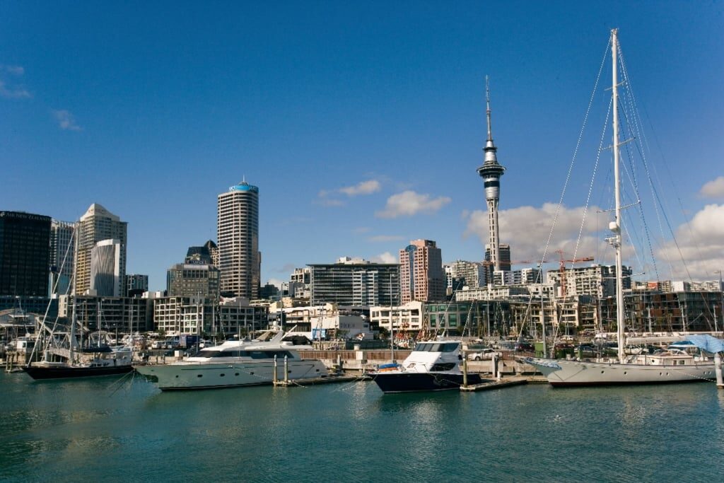 Auckland skyline with sky tower