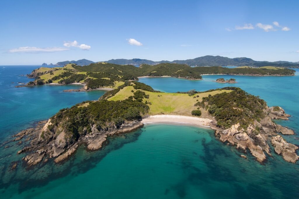 Beautiful aerial view of Bay of Islands