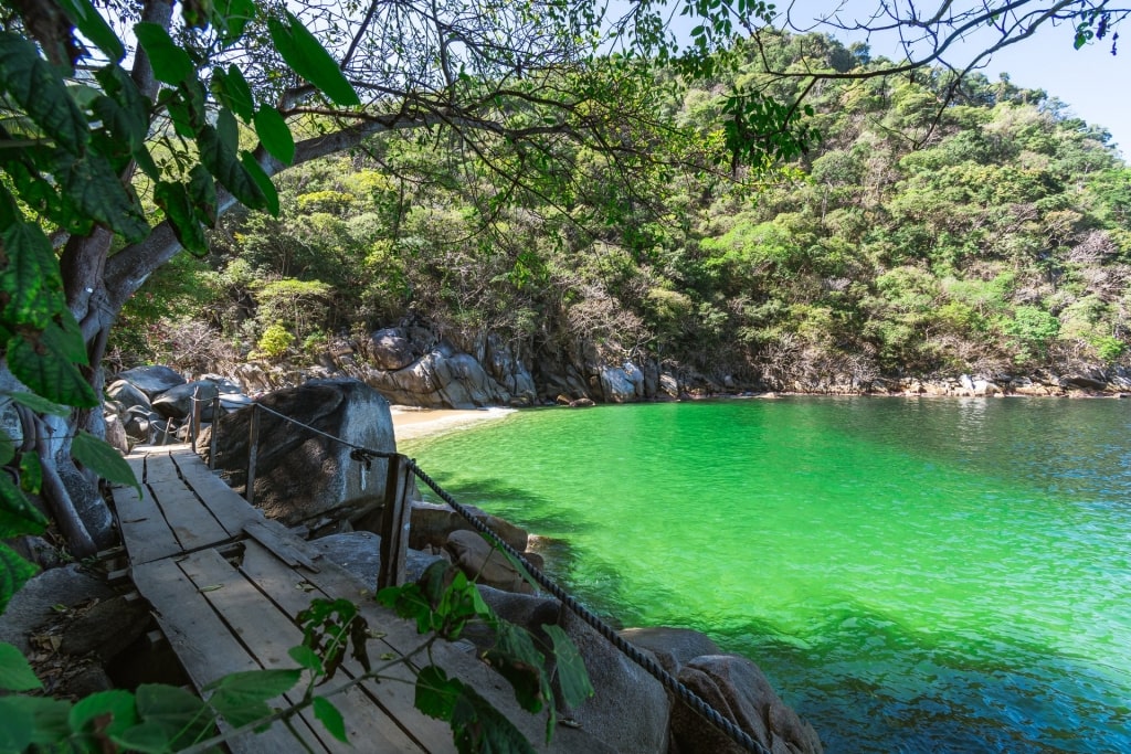 Boardwalk leading to Colomitos Beach