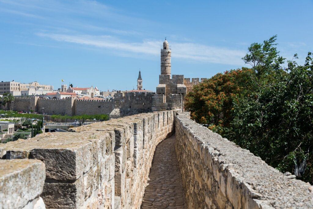 Ancient city walls in Jerusalem