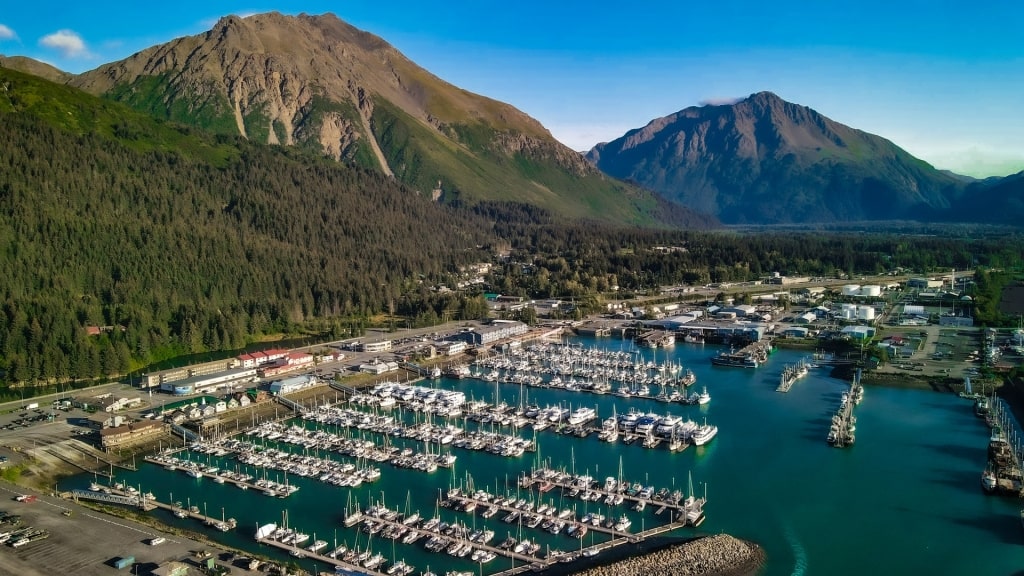 Beautiful view of Seward harbor