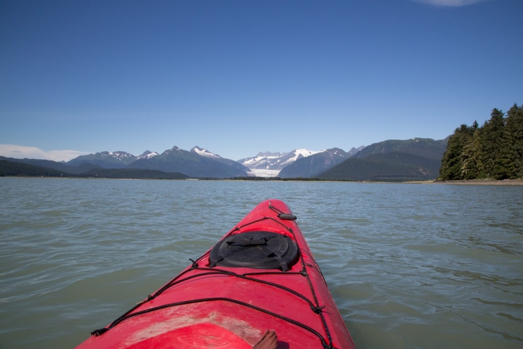 Kayaking near Aialik Glacier