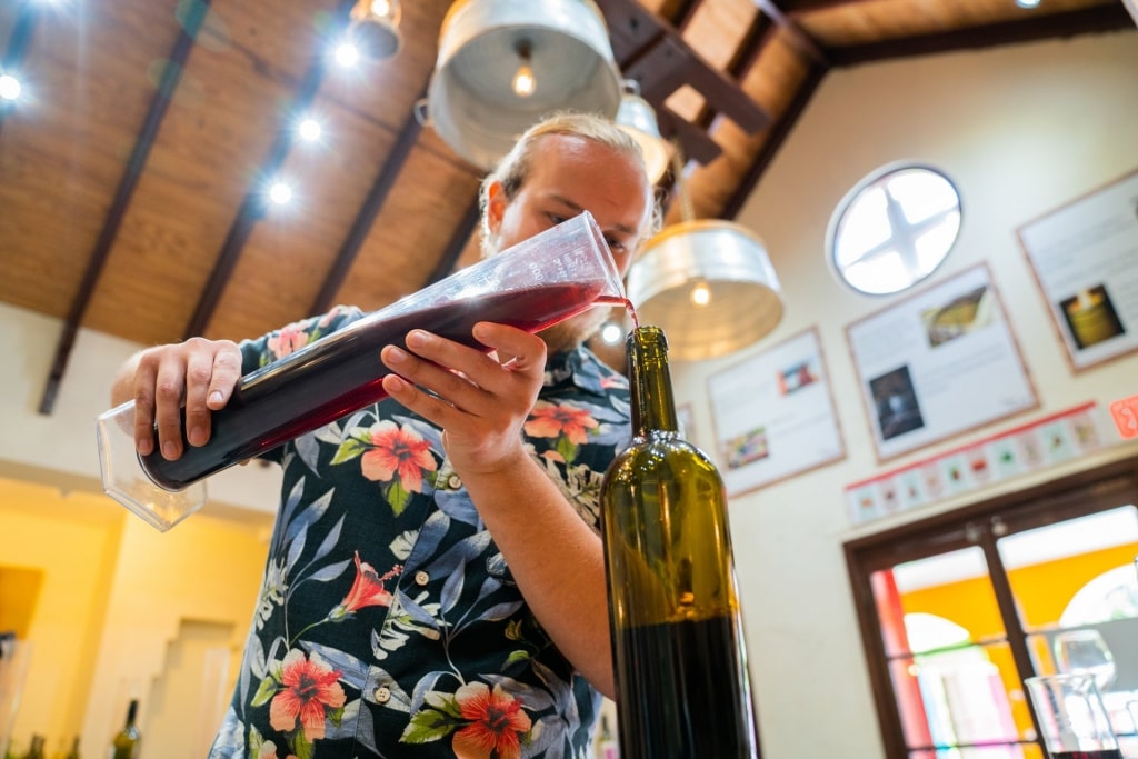 Wine-making class at the Bahama Barrels Graycliff