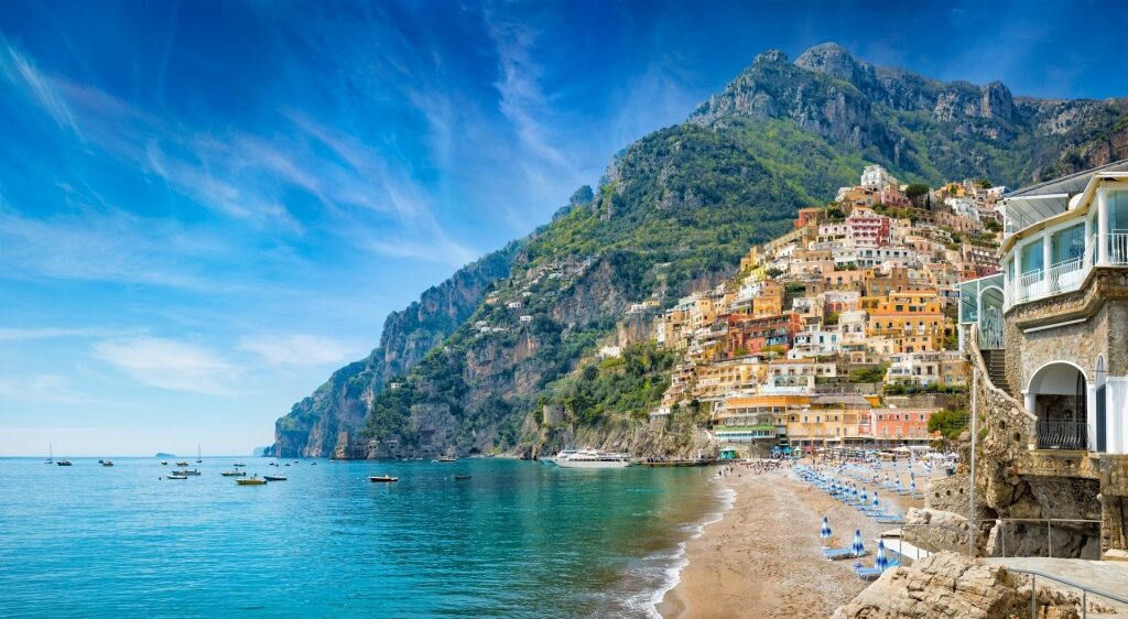 Positano Beach, one of the best beaches in Italy