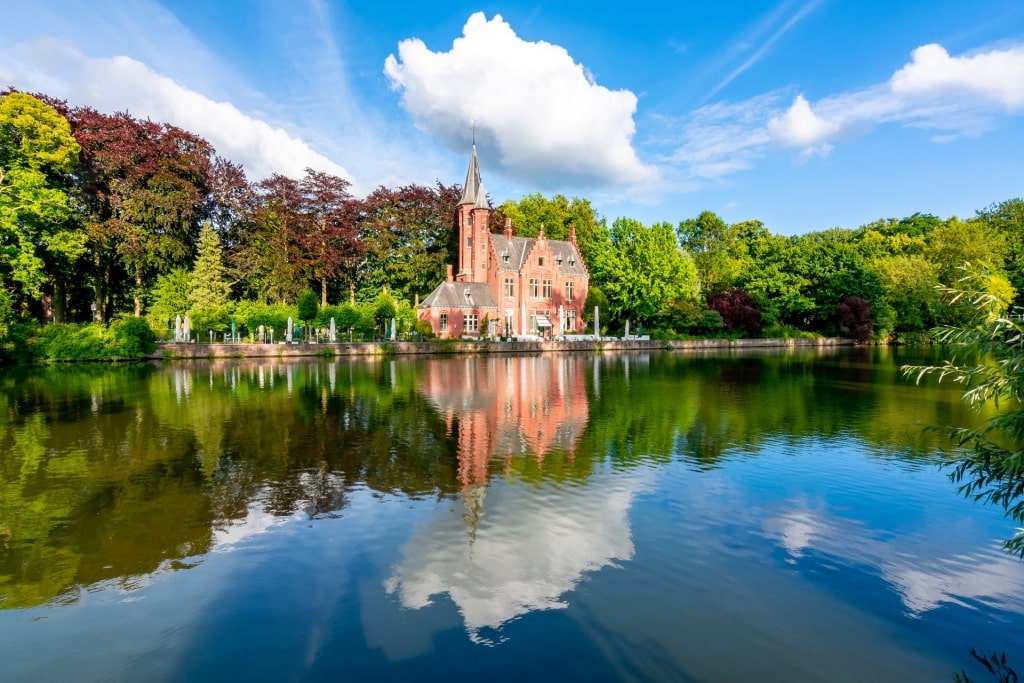 Scenic view of Lake of Love on a sunny day