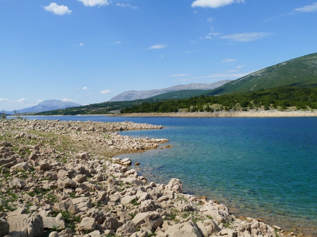 Idyllic Lake Peruća located near Split