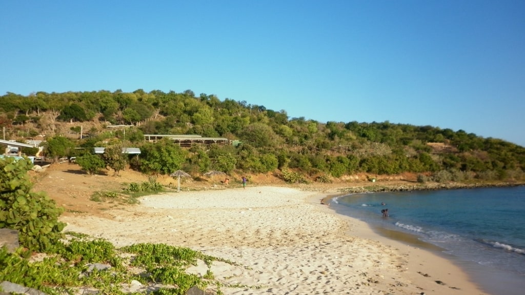 Lush landscape of Cay Bay Beach