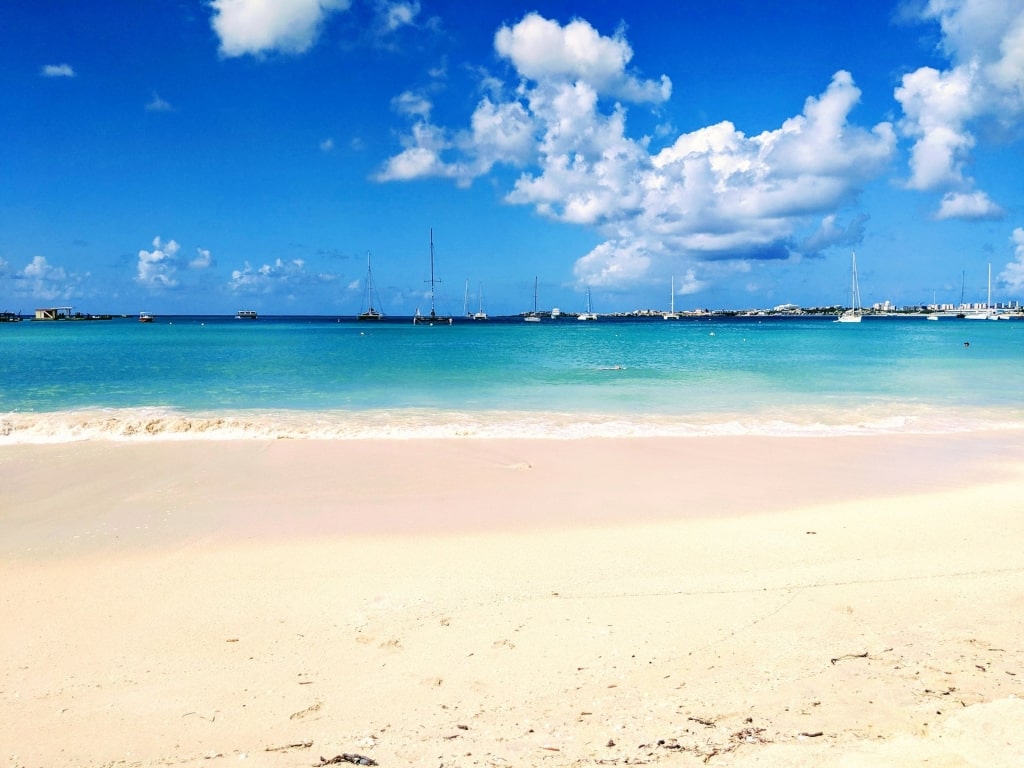 Clear blue waters of Kim Sha Beach