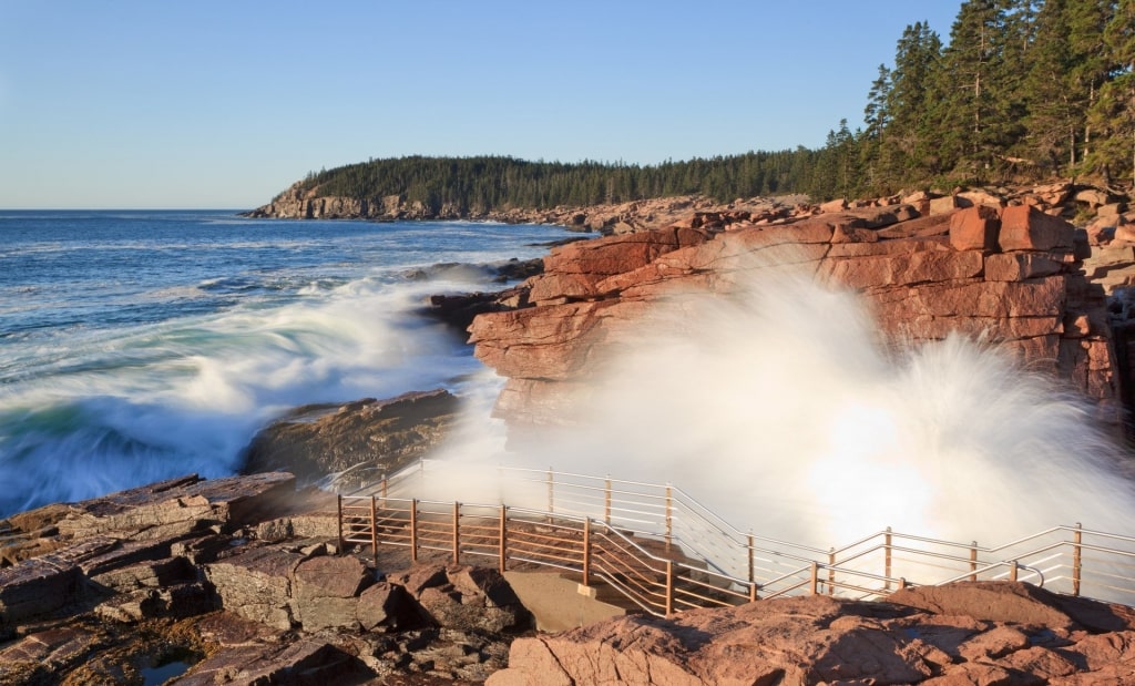 Famed Thunder Hole in Acadia National Park