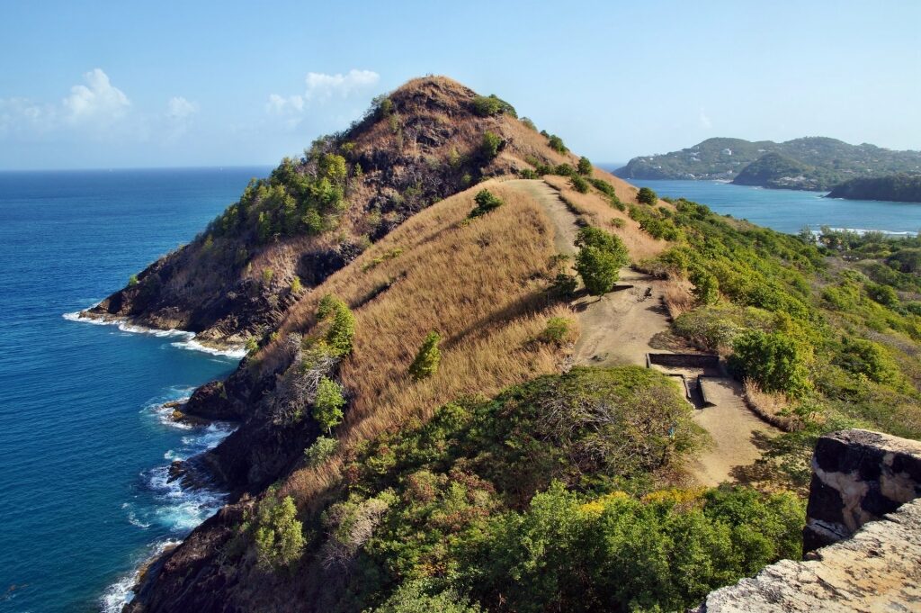 Scenic view of Pigeon Island National Park