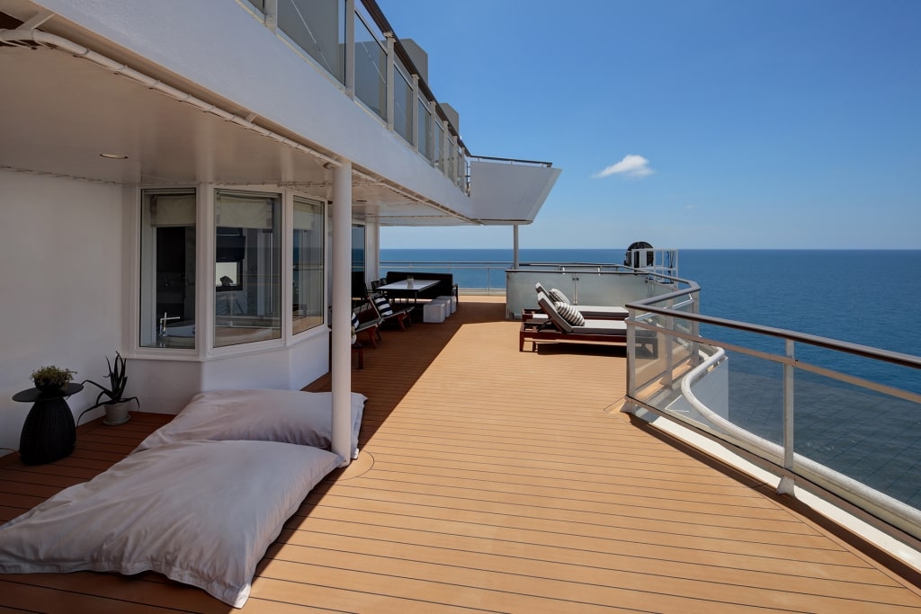 Spacious veranda of the Penthouse Suite