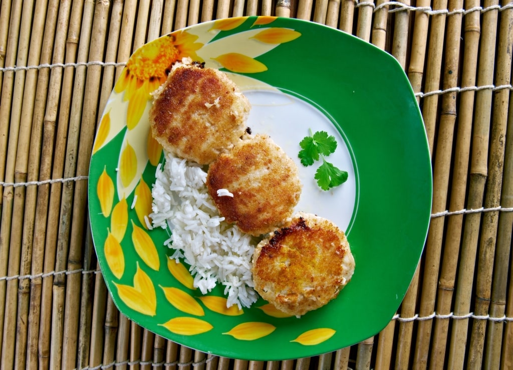 Plate of Bajan Fish Cakes