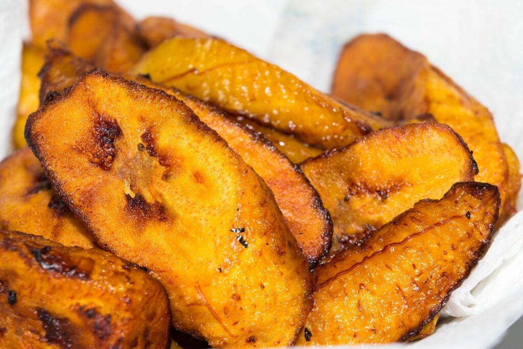 Deep fried Plantains, one of the best Barbados food