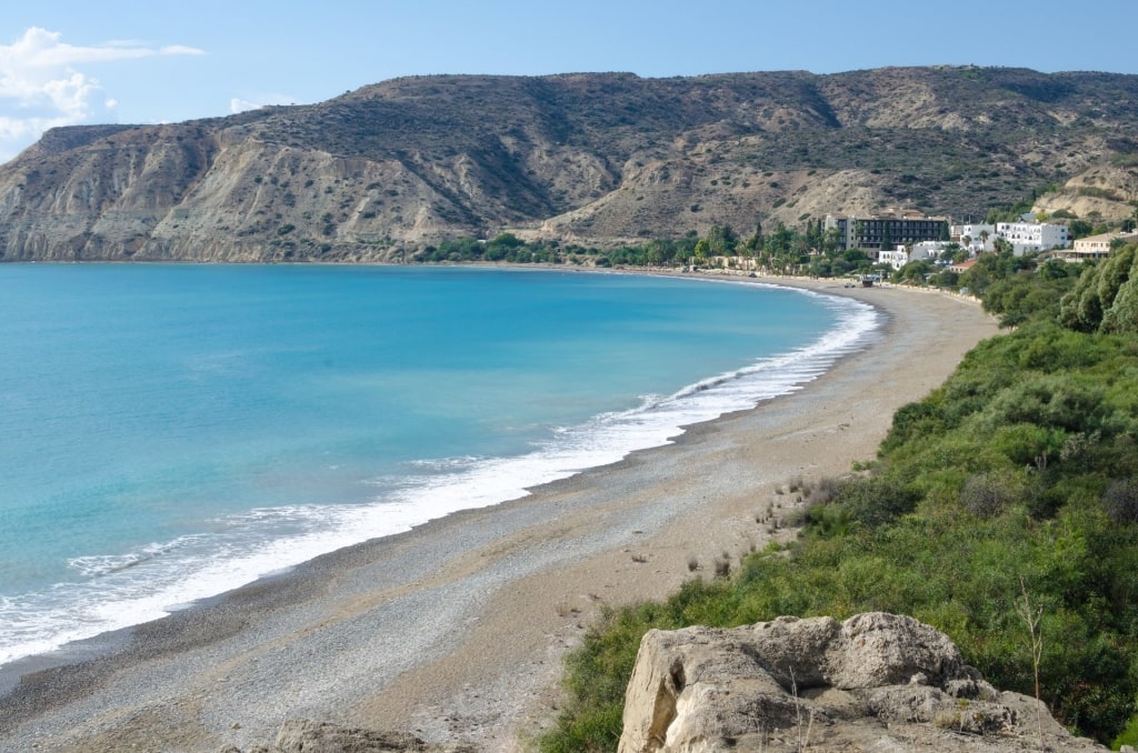 Clear waters of Pissouri Bay Beach