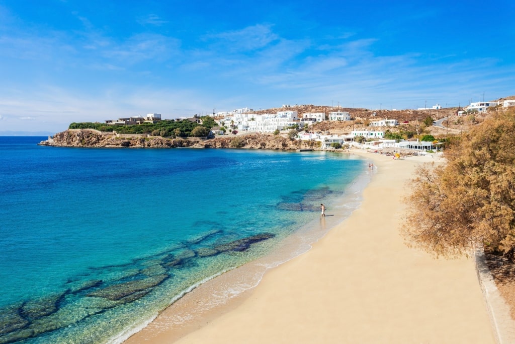 Soft sands of Agios Stefanos Beach