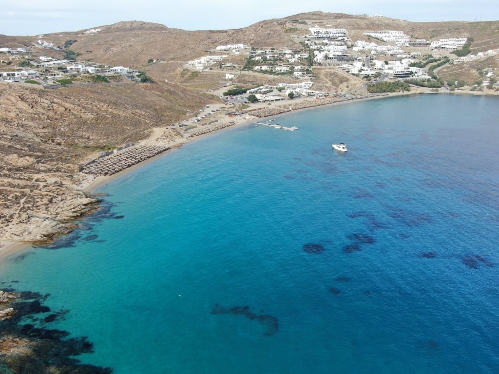 Aerial view of Agrari Beach