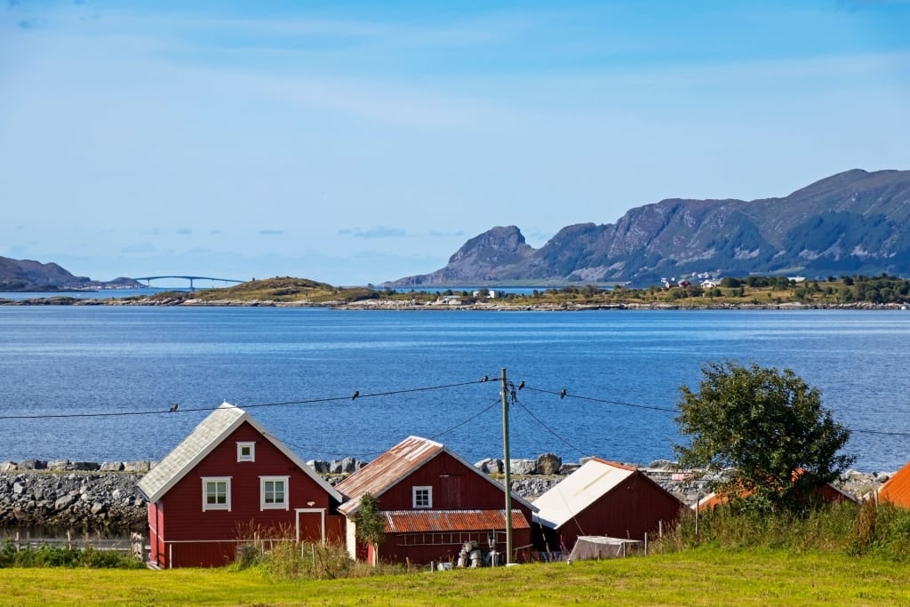 Houses lined up in Roppesanden Beach