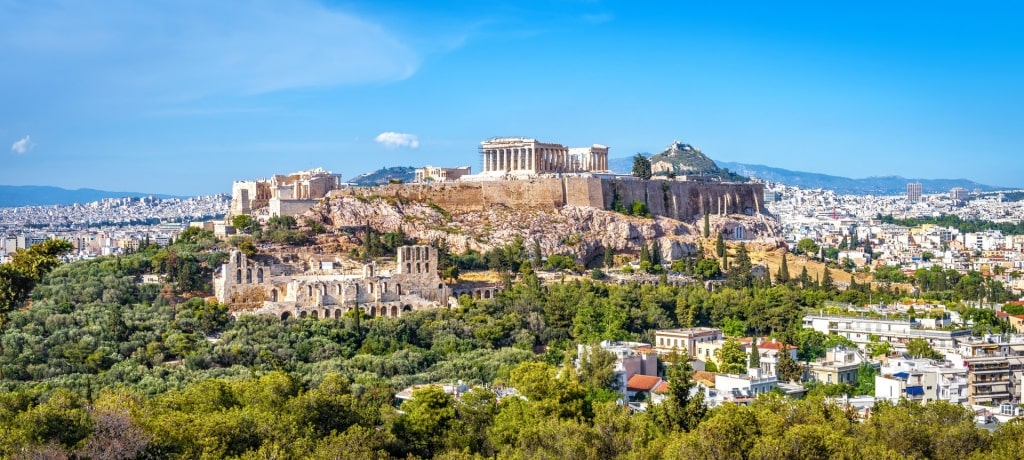 Beautiful landscape of Acropolis including Parthenon Temple