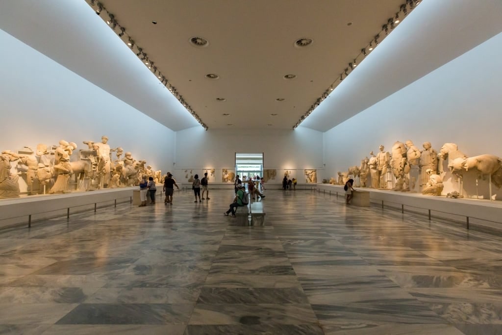 Exhibitions inside the Archaeological Museum of Olympia