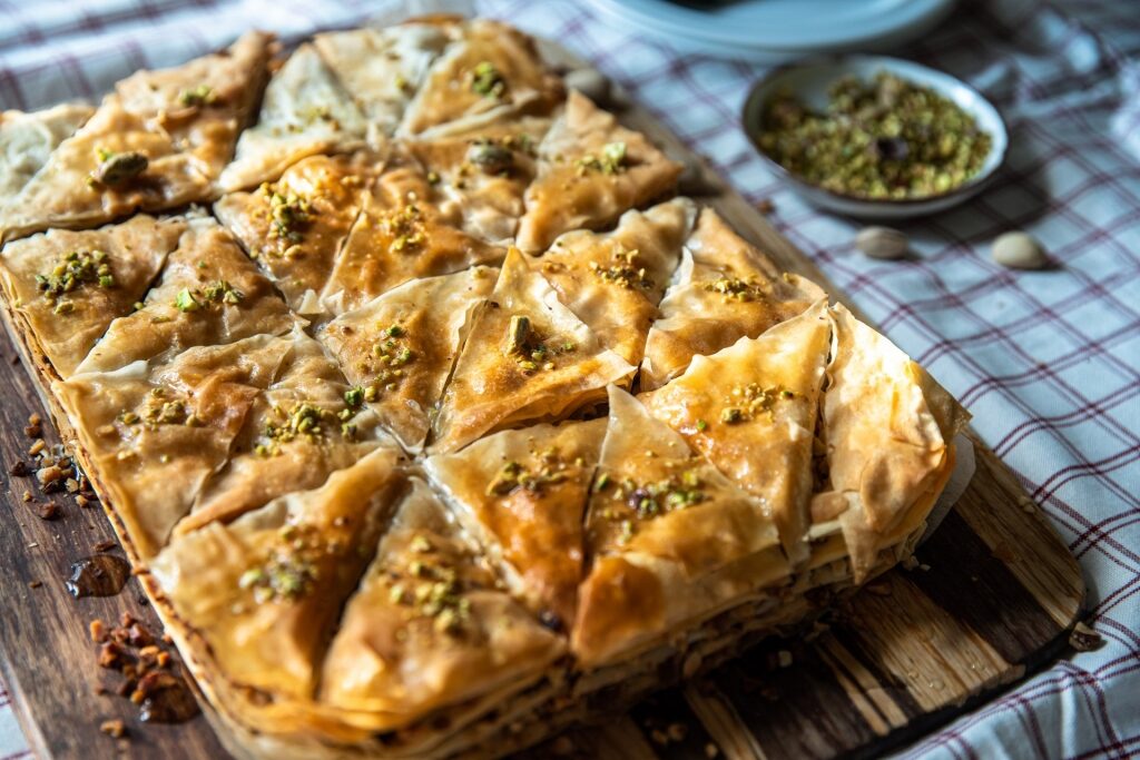 Plate of traditional baklava
