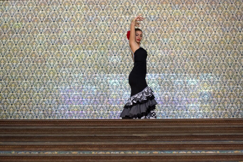 Woman performing flamenco dance