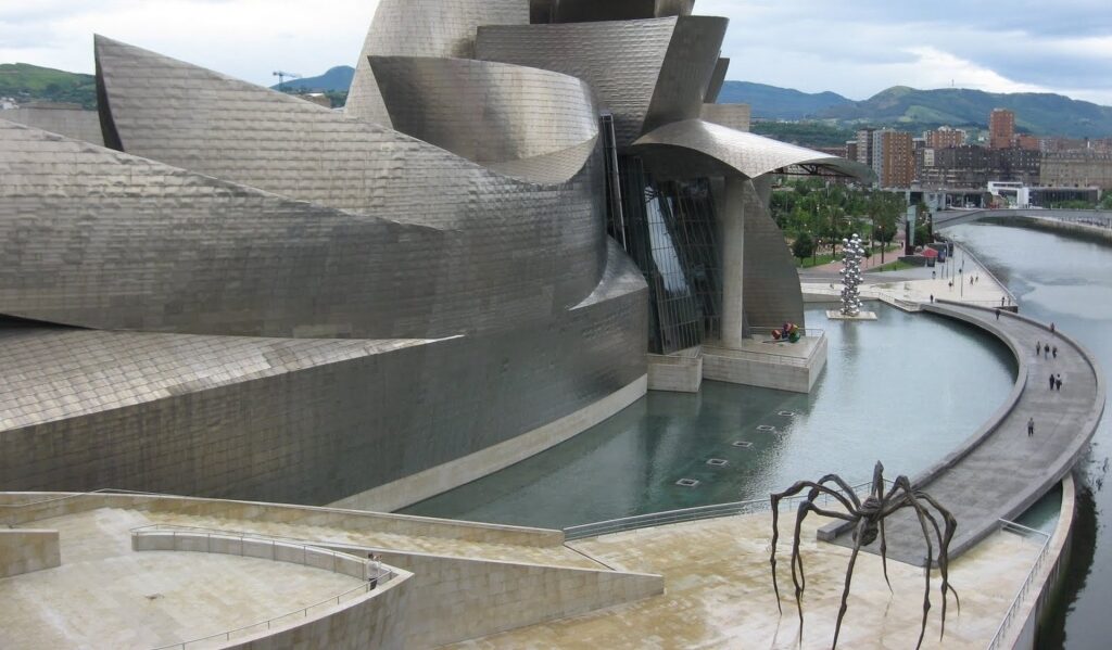 View of the beautiful Guggenheim Museum in Bilbao