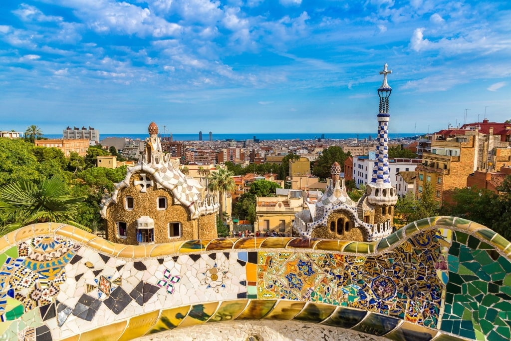 Colorful architecture of Park Guell