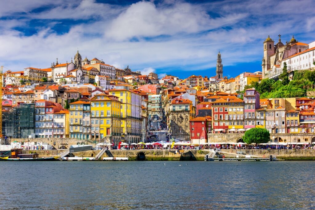 Colorful waterfront of Porto