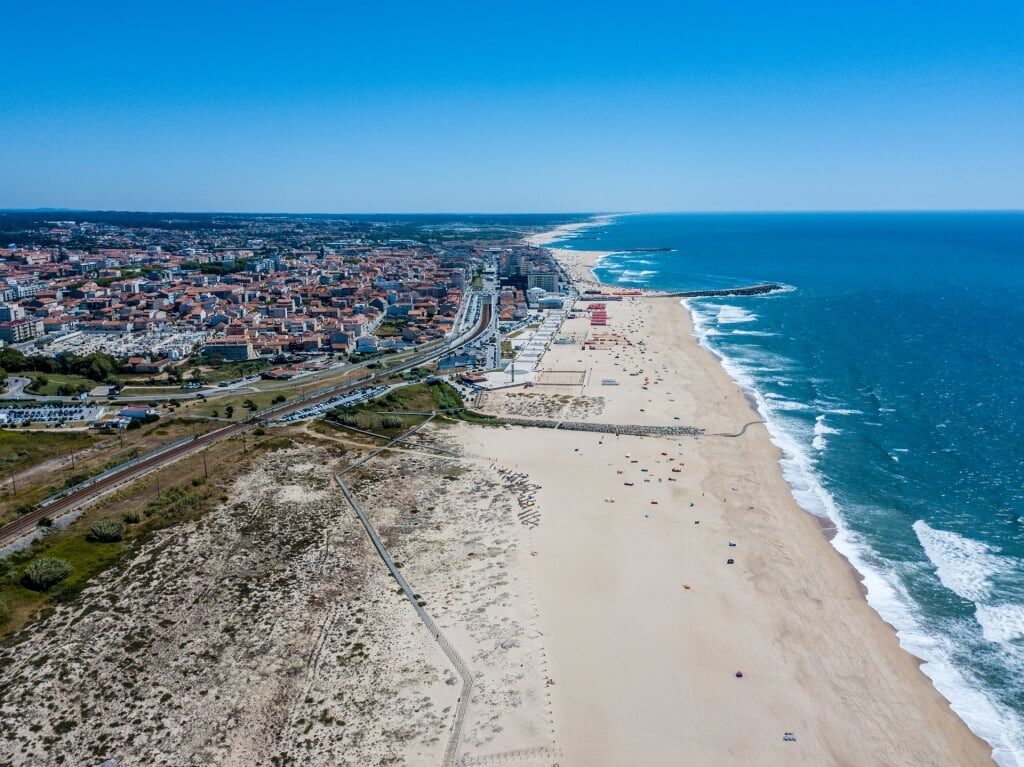 Aerial view of Praia de Espinho
