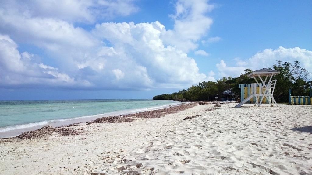 White sands of Burwood Beach