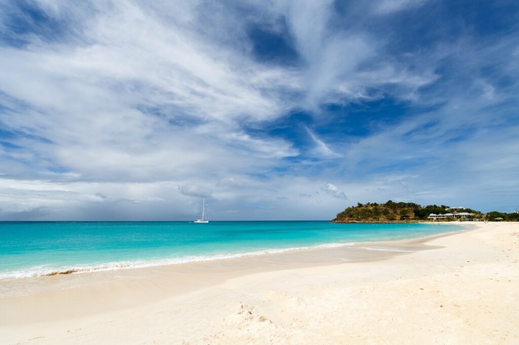 White sands of Ffryes Beach, Antigua