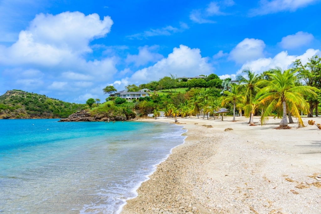 Sandy beach of Galleon Beach, Antigua