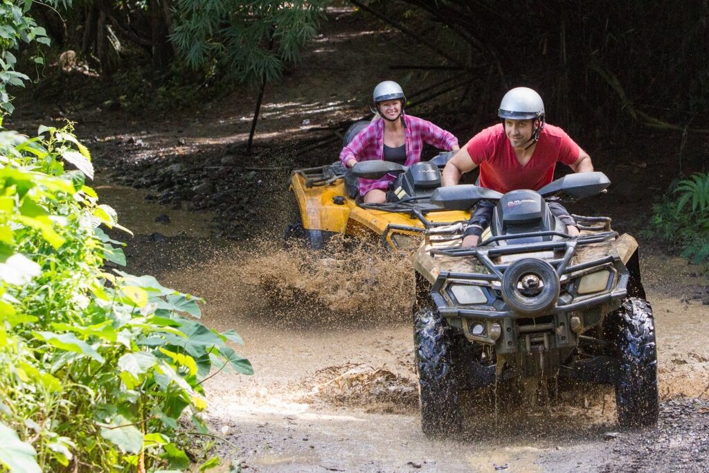 Couple riding an ATV in El Yunque Rainforest