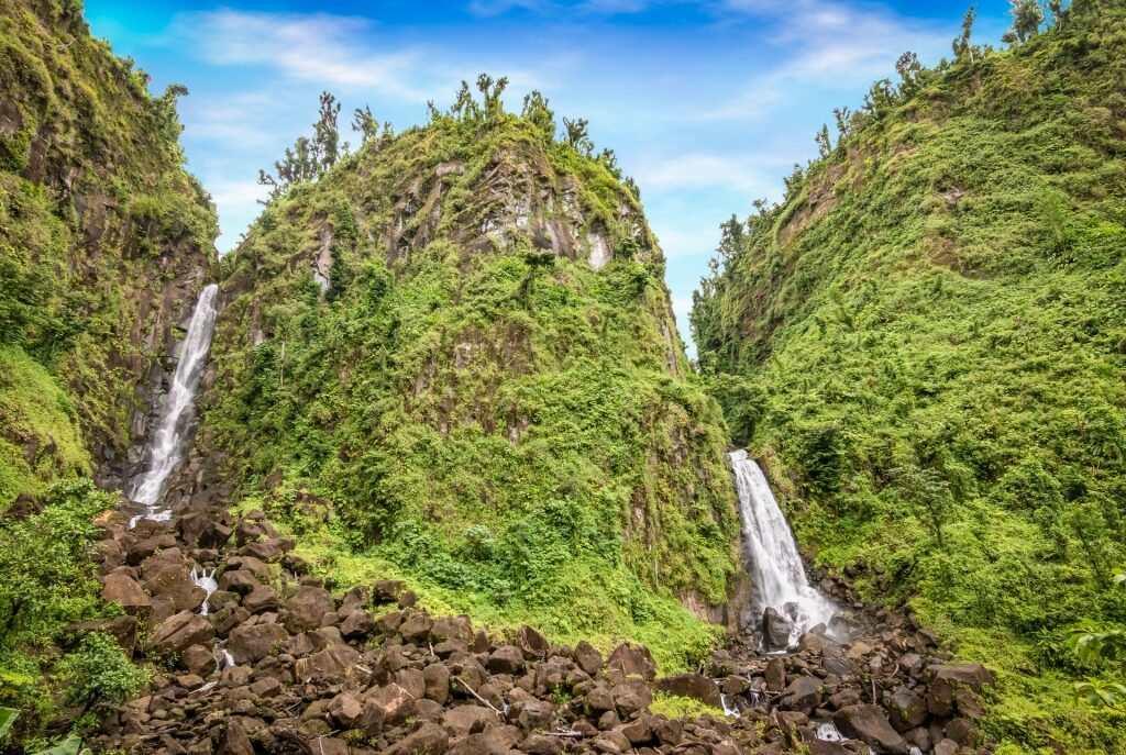 Lush landscape of Trafalgar Falls