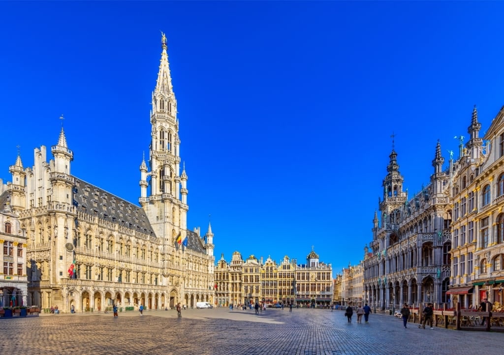 Beautiful buildings in Brussels, Belgium