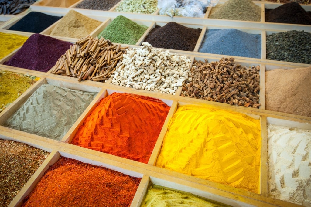 Different spices at the Spice Bazaar