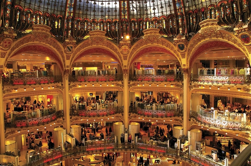 Majestic interior of Galeries Lafayette Haussmann