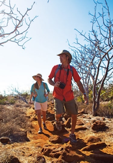 Couple sightseeing in the Galapagos