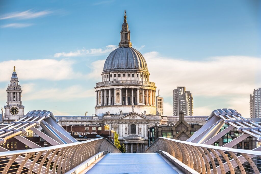 Majestic view of St. Paul’s Cathedral from the bridge