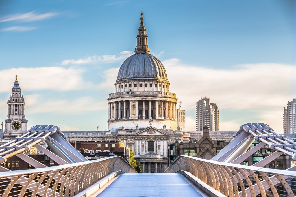 Majestic view of St. Paul’s Cathedral from the bridge