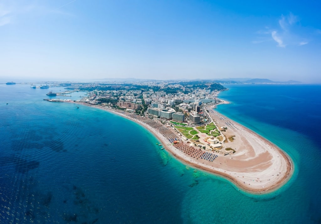 U-shaped bay of Elli Beach