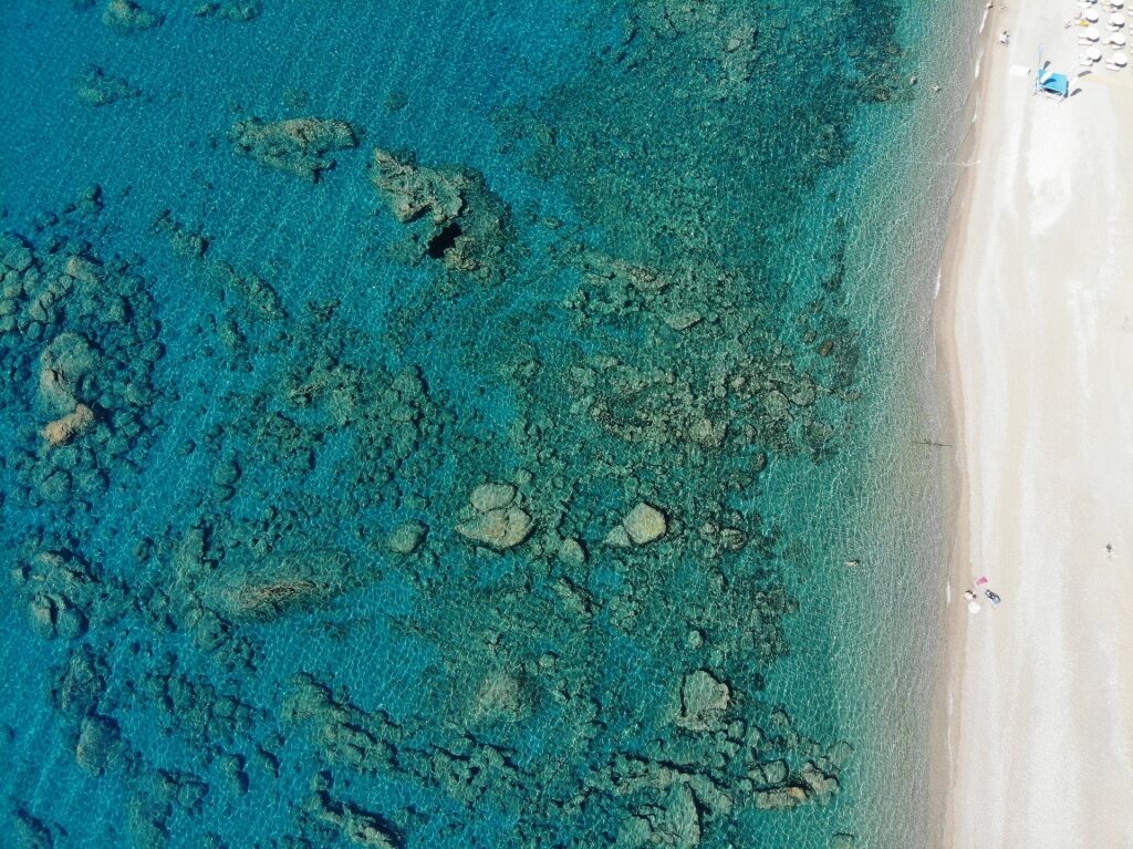 Aerial view of the Glystra Beach