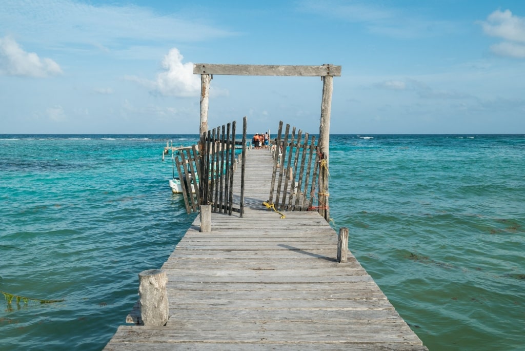 Mahahual Beach with boardwalk