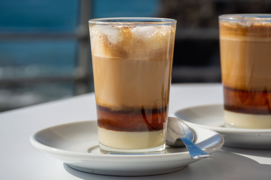 Bittersweet glass of barraquito coffee liqueur