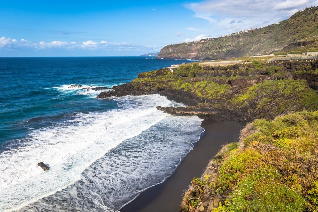 Black sands of El Bollullo Beach