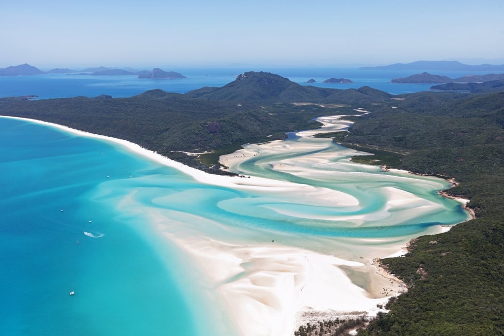 Beautiful white island of Whitsunday